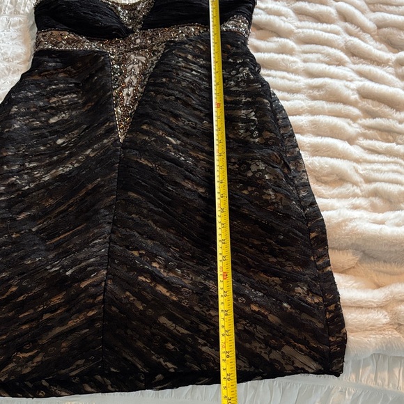 Sue Wong Strapless Black and Nude Dress - Picture 9 of 9